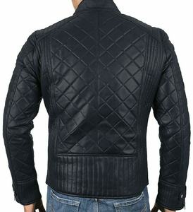 Vestes en cuir véritable marron pour homme, respirantes, à fermeture éclair, couleur unie, mode printemps-automne, en vente - Product Image 4