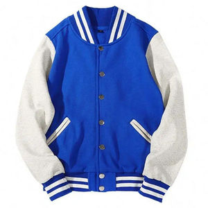 Blouson aviateur d'hiver pour hommes avec lettres brodées et manches en cuir de style personnalisé au prix de gros - Product Image 6