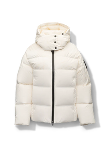 Dernier modèle de veste matelassée respirante à capuche en tricot pour femmes dans le désert de blé Chapeau détachable Veste d'hiver matelassée à bulles - Product Image 3