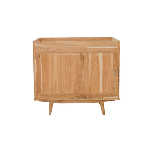 <b>Storage</b> Furniture Sophisticated Modern Style Bar <b>Cabinet</b> in Solid Teakwood Foldable for Dining Room Decoration - Product Image 4