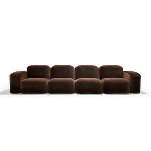 Ensembles de canapés en tissu <span class=keywords><strong>chocolat</strong></span> avec ottoman réglable, <span class=keywords><strong>canapé</strong></span> modulaire 4 places pour salon - Product Image 1