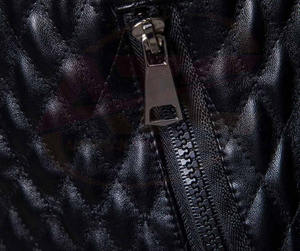 2024 Veste en cuir à manches longues pour hommes High Street Design avec logo personnalisé col montant Biker tenue décontracté pour l'hiver bas prix - Product Image 4