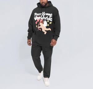 Tissu unique dernière conception sweats à capuche personnalisés pour hommes impression numérique personnalisée couleurs unies en coton polaire pour hommes sweats à capuche - Product Image 5