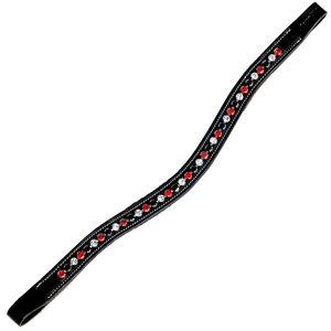 Banda de cuero personalizada con diamante negro y cadena de metal de cristal transparente en cuero genuino negro o marrón - Product Image 6