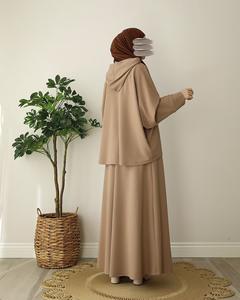 Moslim 2 Delige Set Dames Capuchon Rok Pak Hoodie Ramadan Marokko Dubai Islam Casual Ensemble Arabische Lange Rokken Outfits - Product Image 6