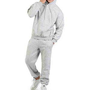 Vêtements d'hiver pour hommes, ensembles de survêtement décontractés, sweat-shirt à capuche et pantalon, 100% coton polaire, séchage rapide, respirant, taille plus - Product Image 2