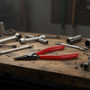 Alicates de Retención Knipex Negros Atramentizados con Cabeza Pulida y Mangos Recubiertos de Plástico para Anillos de Retención en Ejes - Product Image 3