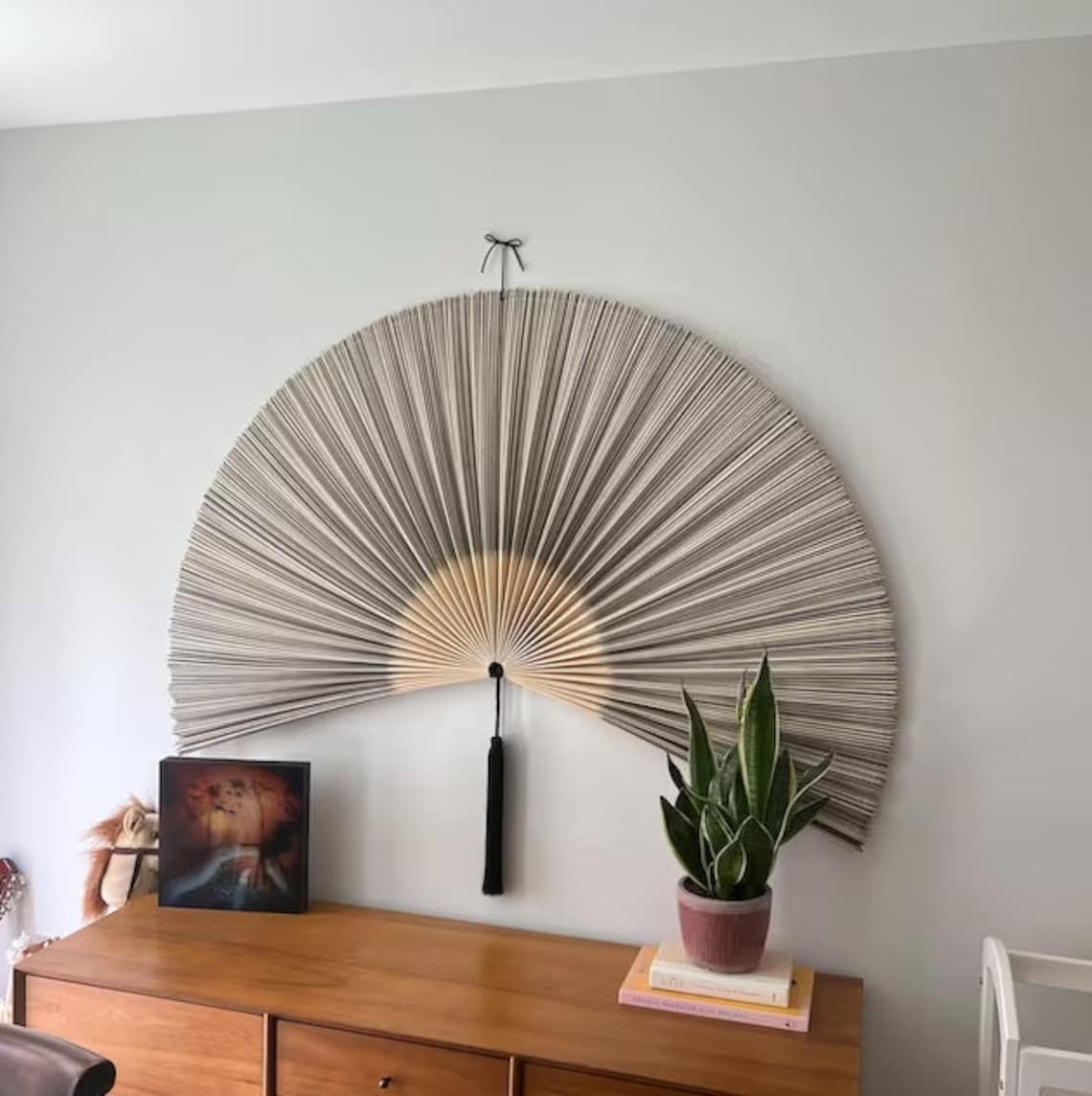 Groer Boho Wandfcher aus Bambus fr Heim- und Hochzeitsdeko