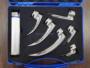 Laringoscopio reutilizable de animales veterinarios con bombilla de intubación Anestesia de intubación traqueal de garganta de acero inoxidable Certificado CE - Product Image 5