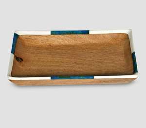 Pointe en laiton poli incrusté contemporain écologique et support en fer pour corne à boire en métal - Product Image 5