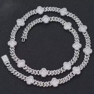 Latest Design Silver Baguette Round Iced Out Moissanite Cuban <b>Chain</b> Luxury <b>Fine</b> Jewelry Yellow Gold Main Material for Collection - Product Image 6