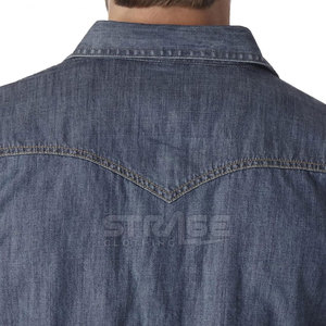 Chemise en jean de qualité supérieure 100% coton respirant écologique avec une finition élégante, une forme intemporelle et une touche moderne - Product Image 4