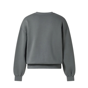 เสื้อสเวตเชิ้ตคอกลมสีเทาเข้มสำหรับผู้ชาย สกรีนโลโก้ได้ เนื้อผ้าหนา แขนยาว สวมใส่สบาย สไตล์สตรีทแวร์ รับผลิตแบบ OEM ODM ขายส่ง - Product Image 2