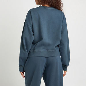 Survêtement de jogging à jambe droite avec pull à manches longues et conception de logo personnalisé / Service OEM avec manches longues - Product Image 5