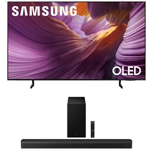 Téléviseur intelligent QLED 4K de 55 pouces avec barre de son 5.1 canaux et caisson de basses, système WebOS pour une utilisation en cuisine - Product Image 3