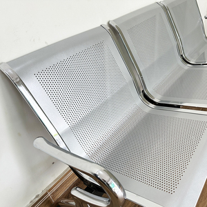 Banc d'attente industriel en métal 3 places MFE03 pour centre commercial, école, bureau, banque, gare routière, aéroport, parc, clinique - Product Image 6