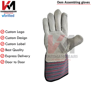 Guantes de Seguridad de Cuero OEM para Trabajadores, Envío Rápido a Todo el Mundo, Guantes de Cuero Vacuno Dividido al por Mayor para Uso Industrial, Se Acepta OEM - Product Image 5