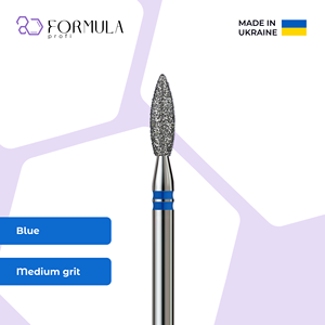Professional Diamond <b>Nail</b> Bit Sharp Flame 2.5mm Blue Grit for Manicure & Pedicure - Product Image 1