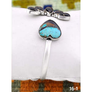 Southwest Handmade Black Jack Turquoise Sterling <b>Silver</b> Fashion <b>Cuff</b> <b>Bracelet</b> Elegant Black Jack Turquoise <b>Silver</b> <b>Cuff</b> for Women - Product Image 2