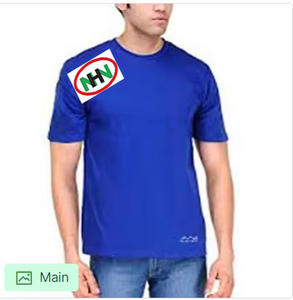 เสื้อยืดผ้าฝ้ายหนาสำหรับผู้ชายเสื้อยืดคอกลมเปิดไหล่ปล่อยหลวมโลโก้ตามสั่ง - Product Image 2