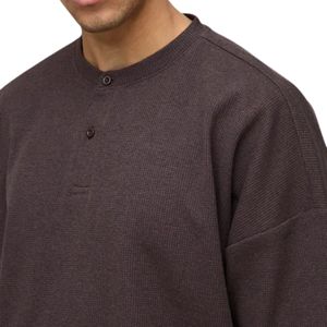 Camiseta Henley Azul Claro de Corte Holgado para Hombre, Camiseta Henley de Algodón Personalizada al por Mayor, Camiseta Henley de Manga Corta para Hombre - Product Image 6