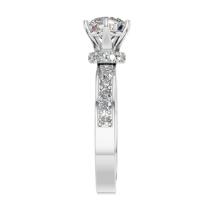 PT950 Platinum Wedding Ring Trendy Design Luxury Style Rhodium Plated with IGI Certified Round Brilliant Cut Lab Grown Diamonds - Product Image 2