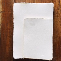Papier Coton Artisanal Écologique à Bords Frangés Style Antique Formats A4 A5 A6 Feuilles Blanches Vente en Gros pour Dessin, Coloration et Œuvres d'Art Love Home