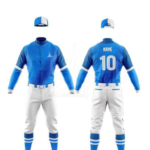 ชุดเบสบอลผู้ชาย ระบายอากาศ แห้งเร็ว โพลีเอสเตอร์ 100%  ออกแบบโลโก้ได้ตามต้องการ  ชุดสีที่กำหนดเองสำหรับการฝึกซ้อมทีม - Product Image 1