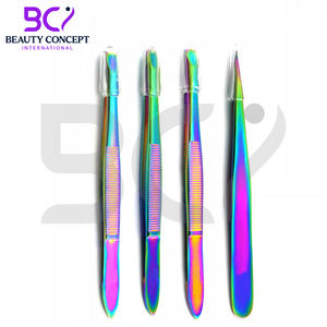 Pinzas para Cejas de Acero Inoxidable de Alta Calidad, Color Arcoíris, Punta Inclinada, Duraderas, Fácil Agarre, Clásicas, Nueva Llegada, Suaves para Cejas - Product Image 2