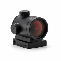 Mini viseur laser à point rouge en alliage d'aluminium noir, grossissement 1x, lentilles entièrement multicouches, étanche et antichoc