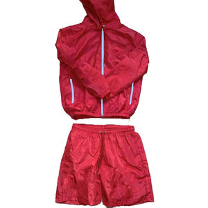 Survêtement coupe-vent respirant pour homme Ensemble court Baggy Loose Fit Sweatsuit Technique imprimée à épaules tombantes pour la saison hivernale - Product Image 3