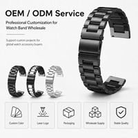 Bracelet de montre de luxe en acier inoxydable 304, 20mm 22mm, respirant, maillons en métal massif, bracelet universel de remplacement pour montre connectée
