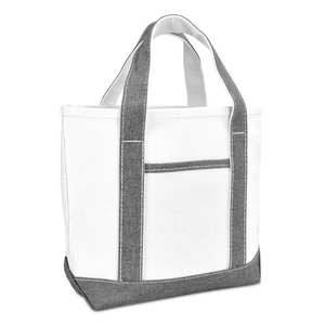Sac fourre-tout en toile de grande capacité, écologique, de haute qualité, avec fermeture éclair, bandoulière pliable et poche - Product Image 4