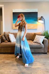 Wholesale Asymmetrical Neck Women's Summer Tie Dye Kimono Ladies' Beach <b>Cover</b> up Sweet Style Sleeveless Handmade Woven Kimono - Product Image 2