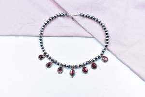 Collar Hecho a Mano Rosa Dalia Turquesa Plata Esterlina Ajustable con Rodio y Chapado en Oro - Product Image 4