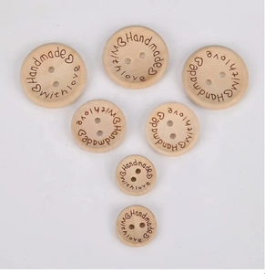 VIET FARGIMEX Handcrafted 2-Hole <b>Wooden</b> <b>Buttons</b> Eco-Friendly Sewing Accents for Costumes Crafts and More - Product Image 6