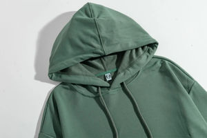 2025 Hip-Hop Style Dark Green Embroidered 100% Cotton <b>Hoodie</b> Men High Street Casual Regular Fit Pullover <b>Y2K</b> Inspired Winter - Product Image 4