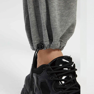 Logo personnalisé dame taille haute plaine pas cher en gros pantalons de survêtement cordon décontracté grande taille mode survêtement pantalon femmes 2026 - Product Image 3