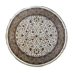 Tapis indien noué à la main, unique en son genre, 8' x 8' - Product Image 1
