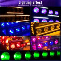 Strobo LED Matriks 4 Mata Profesional 400W RGBW LED DMX512 RDM Efek Wash untuk Panggung Klub Malam, Acara, Pertunjukan DJ, Disko, Gereja