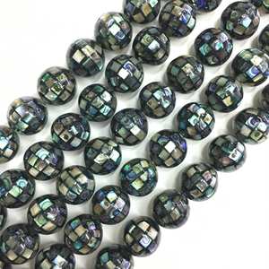 Natural Abalone <b>Shell</b> Faceted <b>Beads</b> Classic Gem Material Jewelry Craft Spiritual Design Decorative Creation Value Art Premium - Product Image 3