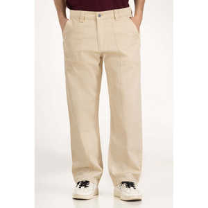 Pantalon chino coupe droite 100% coton MN-TRC-SS25-003 Tissu en toile avec fermeture éclair décorative Lavage coloré Léger Taille XL - Product Image 4