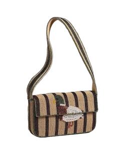 Pochette de soirée élégante pour femmes indiennes, fabriquée à la main, avec cadre carré en pierre, ornée de perles de haute qualité, scintillante, pour mariage - Product Image 3