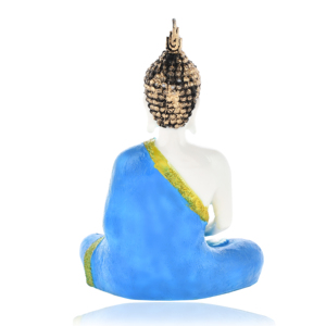 Elegant 9 Inch Modern Marble Dust Sculpture Statue Resin Buddha Samadhi Idol with Coating for Home & Office Buddhism Decor - Product Image 4