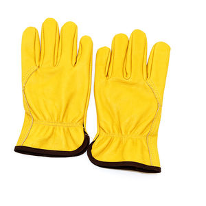 Gants de travail en cuir de vachette souple personnalisés Gants de conduite de sécurité anti-impact confortables pour le travail à usage industriel - Product Image 3