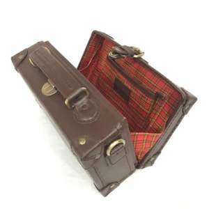 Mini maleta de cuero clásico hecha a mano auténtica mezcla vintage y moderna de alta calidad de Indonesia - Product Image 4