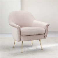 Chaise de canapé simple paresseux à bras moderne Chaise de lecture pour le salon Mobilier de maison Design Lounge Chaises en tissu