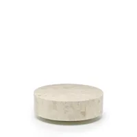 Top vente Table basse de forme ronde Design de luxe de haute qualité blanc enduit corps cadre Console Table centrale au prix de gros