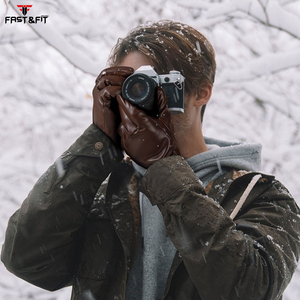 ถุงมือหนัง PU แฟชั่นออกแบบได้ตามต้องการถุงมือหน้าจอสัมผัสสำหรับเล่นสกีตกปลาใช้ทุกวันจากปากีสถาน - Product Image 5