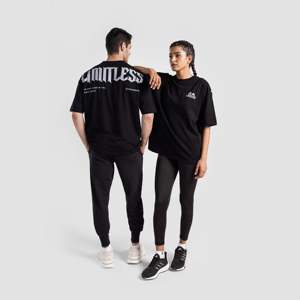 เสื้อยืดโอเวอร์ไซส์ GA Limitless สำหรับผู้หญิง สีดำ ผ้าเจอร์ซีย์คอตตอน ระบายอากาศได้ดี คุณภาพสูง มีไซส์ XS S XL XXS สไตล์ลำลอง - Product Image 1